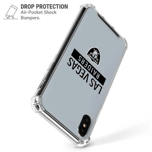 NFL Las Vegas Raiders Silver Performance Series iPhone XS Max Clear Case